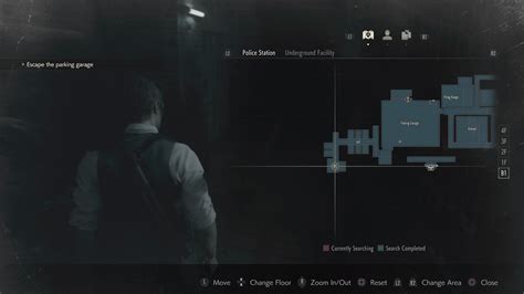 RE2 remake Leon [2nd]: Jail puzzle, Parking Garage, Behind  .